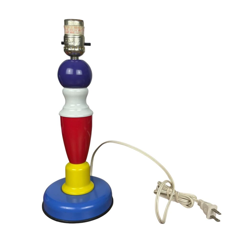 Vtg Kaeden Mid-Century Style Multicolored Metal Lamp Rare Tested Working